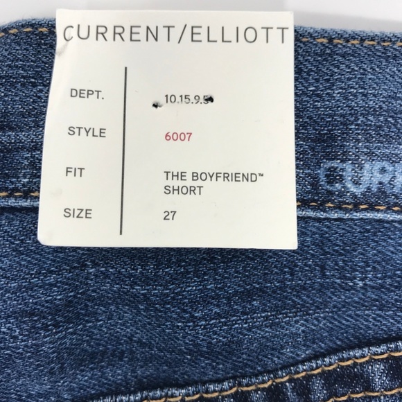 Current Elliott The Boyfriend Short In Loved Denim - Picture 6 of 8
